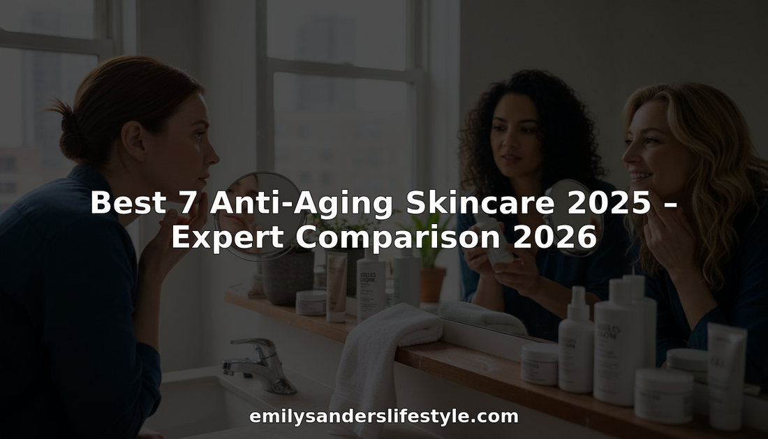 Women testing anti-aging skincare at vanity