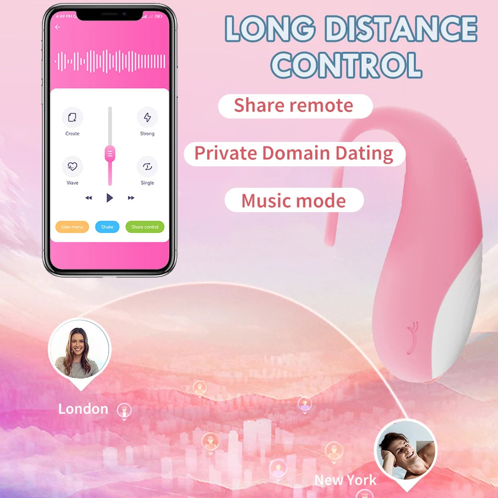 Wireless Bluetooth Vibrator for Women G Point Vibrator App Remote Control Wearable Vibrating Egg Clit Female Panties Sex Toys