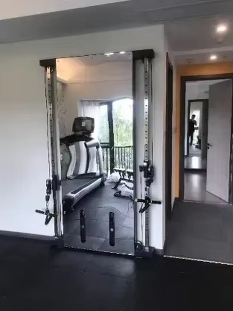 Wall Mounted Functional Trainer Dual Cable Crossover Pulley System Function Trainer Fitness Workout Equipments Strength Training