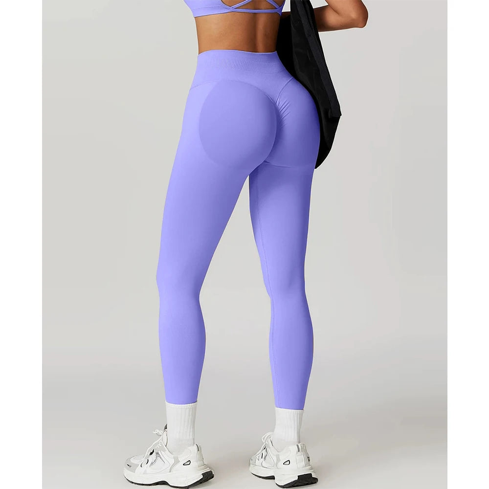 ES LIFESTYLE Women's High Waist Yoga Leggings Seamless High Stretchy Butt Lifting Breathable Sports Pants for Women Gym Leggings