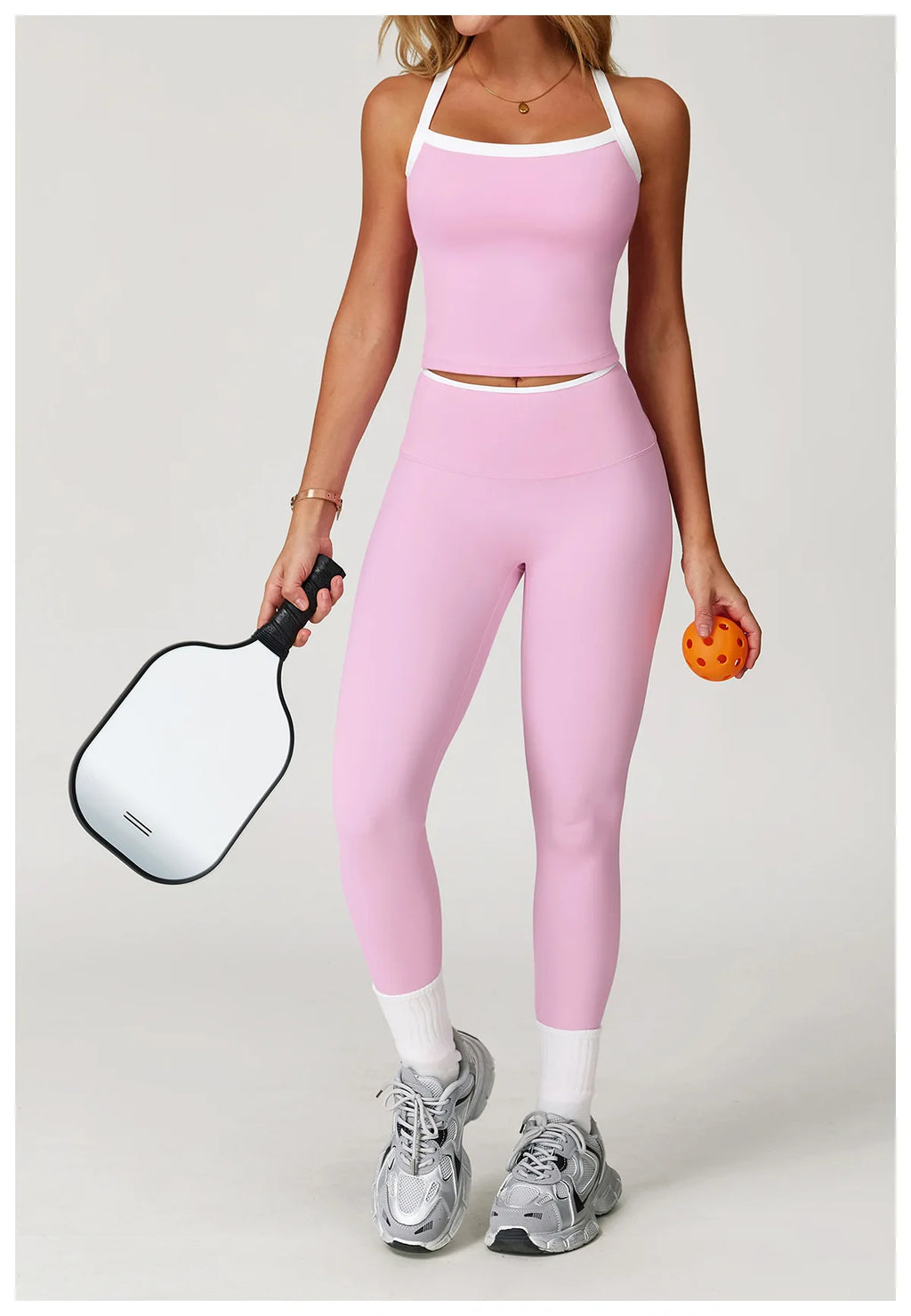 ES LIFESTYLE Women's Clothes 2 Pieces Workout Tracksuit Yoga Set Sportswear Gym Clothing High Waist Bell-bottoms Sexy Fitness Bta Sports Suit