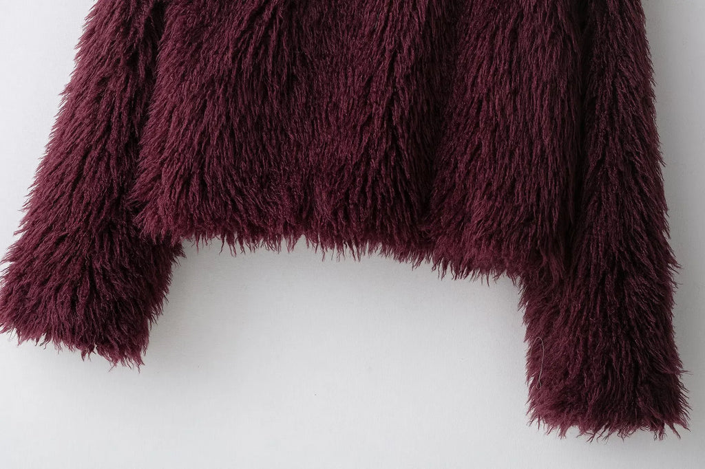 Women Elegant Faux Fur Coat Warm Fluffy Loose Long Sleeve Lapel Jacket Autumn Winter Fashion High Street Lady Outerwear