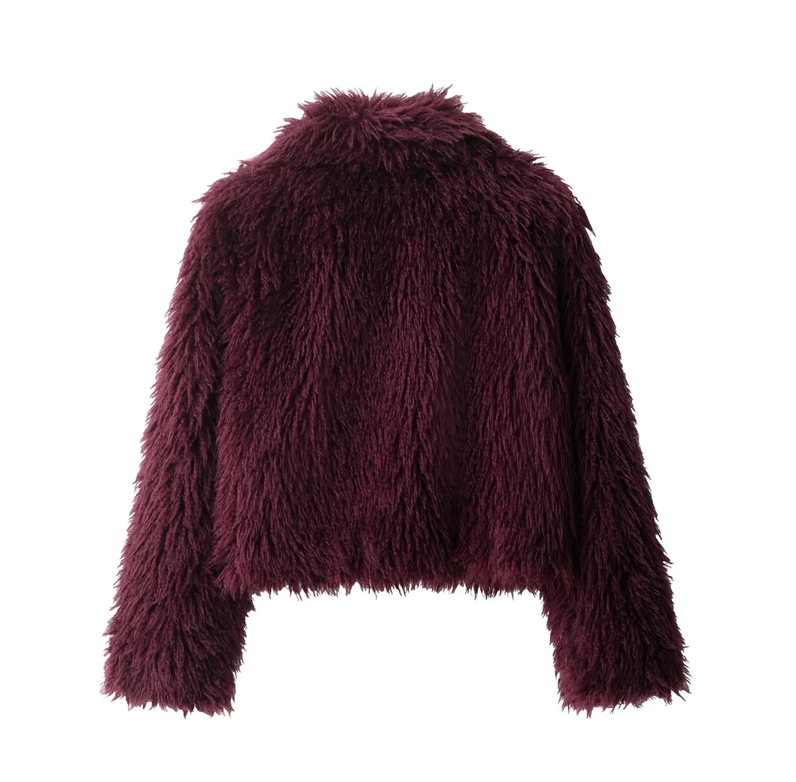 Women Elegant Faux Fur Coat Warm Fluffy Loose Long Sleeve Lapel Jacket Autumn Winter Fashion High Street Lady Outerwear