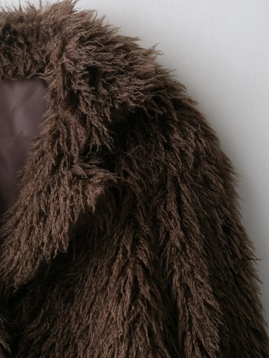 Women Elegant Faux Fur Coat Warm Fluffy Loose Long Sleeve Lapel Jacket Autumn Winter Fashion High Street Lady Outerwear