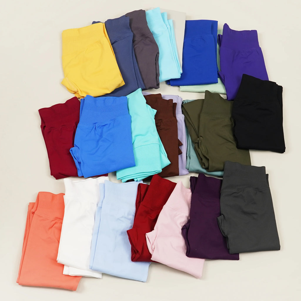 ES LIFESTYLE Seamless 2 Pieces Women Yoga Bras Pants Sets Asymmetric Sports Crop Top Hip Lift Scrunch Butt Gym Leggings Quick Dry Set