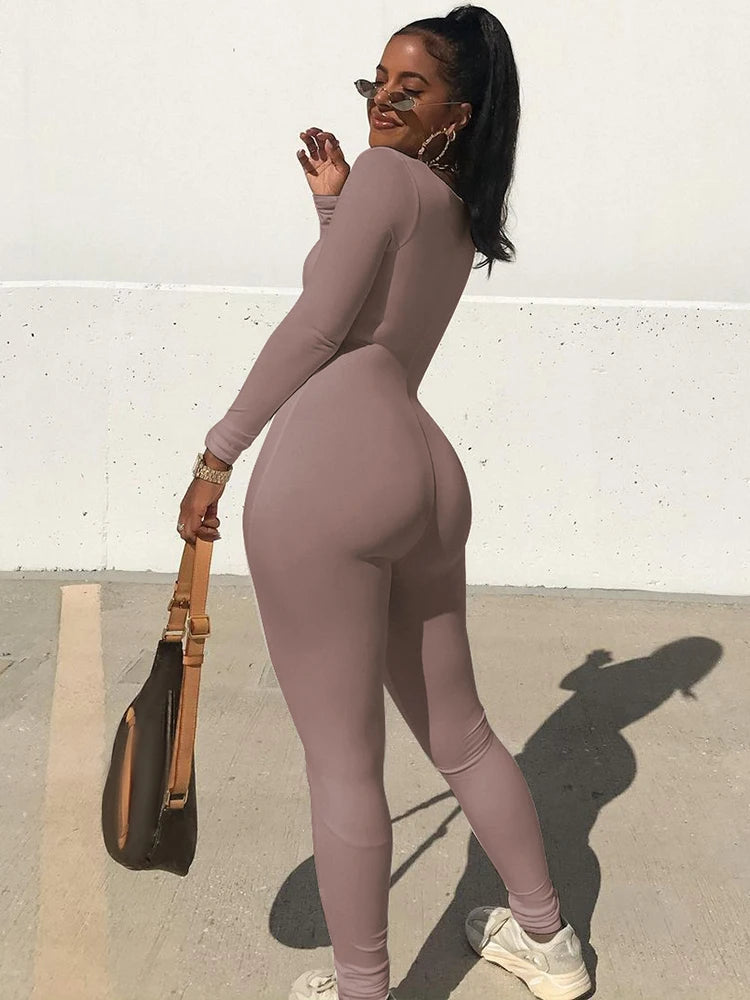 ES LIFESTYLE Knit Slim-Fit Jumpsuit – High Street Autumn Winter | ES Lifestyle