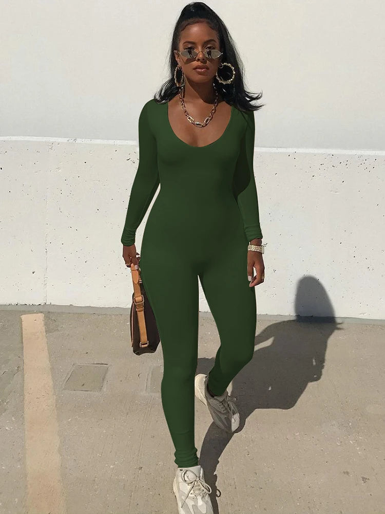 ES LIFESTYLE Knit Slim-Fit Jumpsuit – High Street Autumn Winter | ES Lifestyle