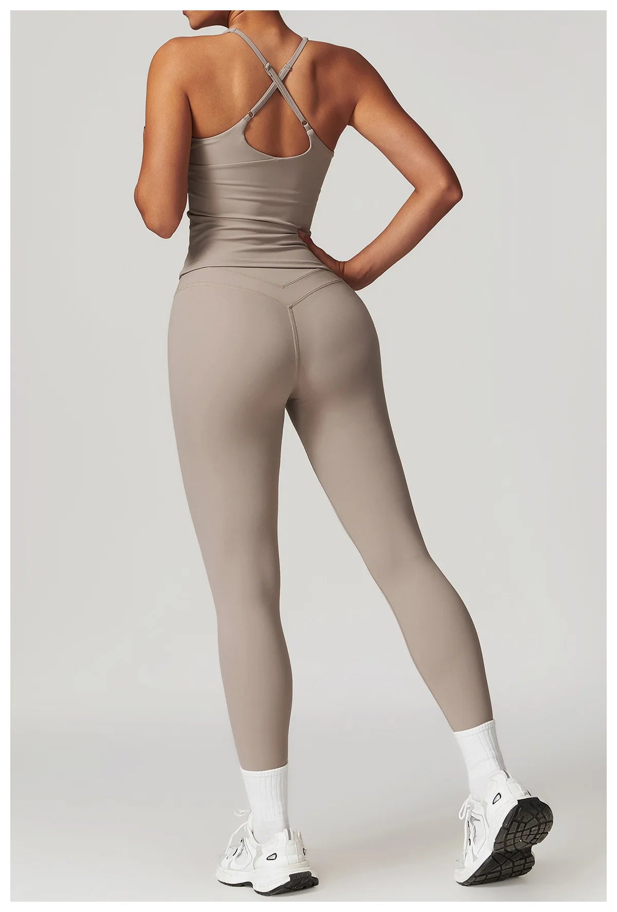 ES LIFESTYLE 2 Pieces Sportswear Women Yoga Set Gym Clothes Sportswear Yoga Suits Fitness Set Tracksuits Sports Bra Gym Leggings