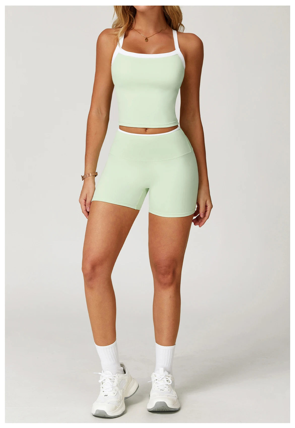 ES LIFESTYLE Women's Clothes 2 Pieces Workout Tracksuit Yoga Set Sportswear Gym Clothing High Waist Bell-bottoms Sexy Fitness Bta Sports Suit