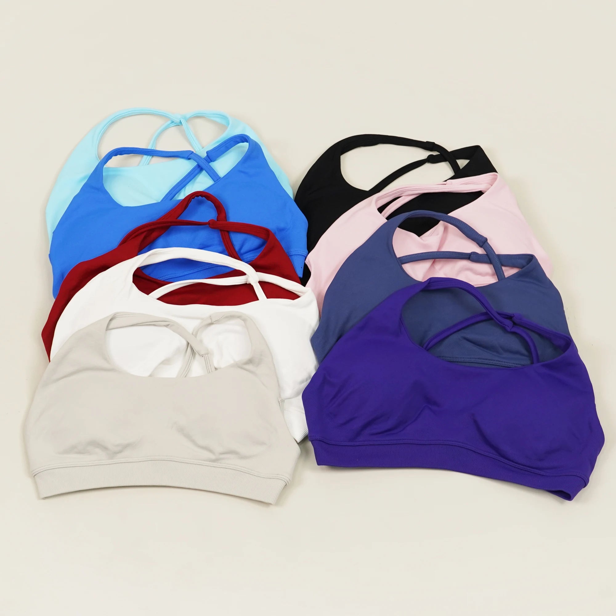 ES LIFESTYLE Seamless 2 Pieces Women Yoga Bras Pants Sets Asymmetric Sports Crop Top Hip Lift Scrunch Butt Gym Leggings Quick Dry Set