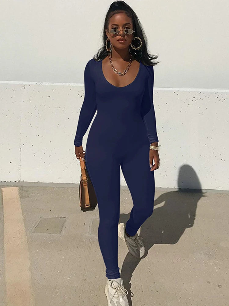 ES LIFESTYLE Knit Slim-Fit Jumpsuit – High Street Autumn Winter | ES Lifestyle