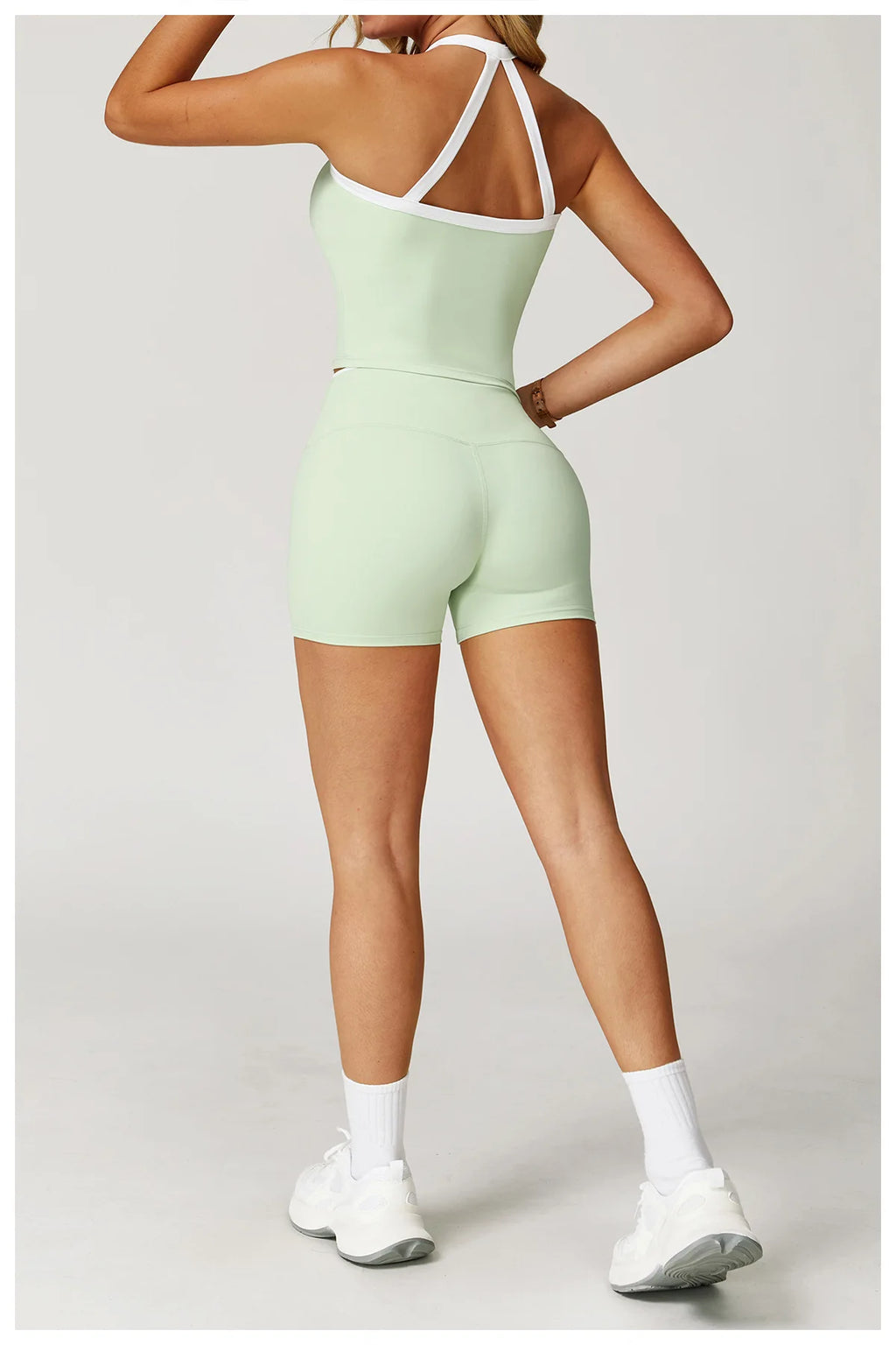 ES LIFESTYLE Women's Clothes 2 Pieces Workout Tracksuit Yoga Set Sportswear Gym Clothing High Waist Bell-bottoms Sexy Fitness Bta Sports Suit