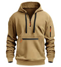 EMILY SANDERS hoodie, spring and autumn fashion arm pocket pull rope hooded solid color loose long-sleeved blouse pullover