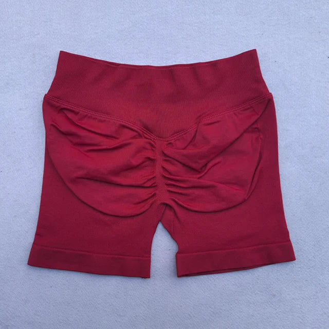 ES LIFESTYLE Shorts Set 2 Pieces Seamless Yoga Set Workout Tracksuit Women Halter Sport Bra And Low Waist Scrunch Bum Gym Shorts Suits