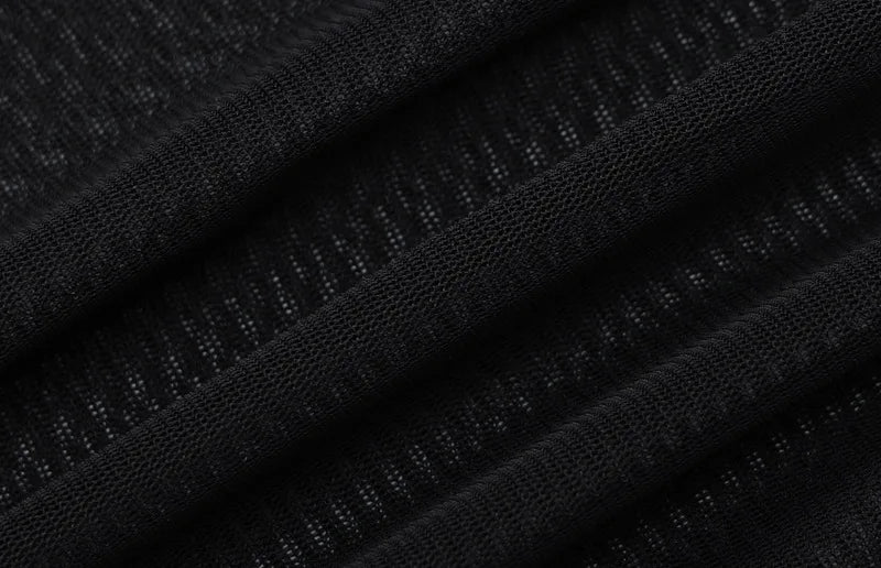 Sexy Mesh Bodysuit Black Y2K Transparent Body Turtleneck Patchwork Red Bodice Coquette Bodys Summer Evening Festival Nightclub