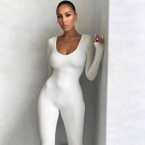 ES LIFESTYLE Knit Slim-Fit Jumpsuit – High Street Autumn Winter | ES Lifestyle