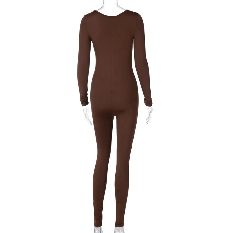ES LIFESTYLE Knit Slim-Fit Jumpsuit – High Street Autumn Winter | ES Lifestyle
