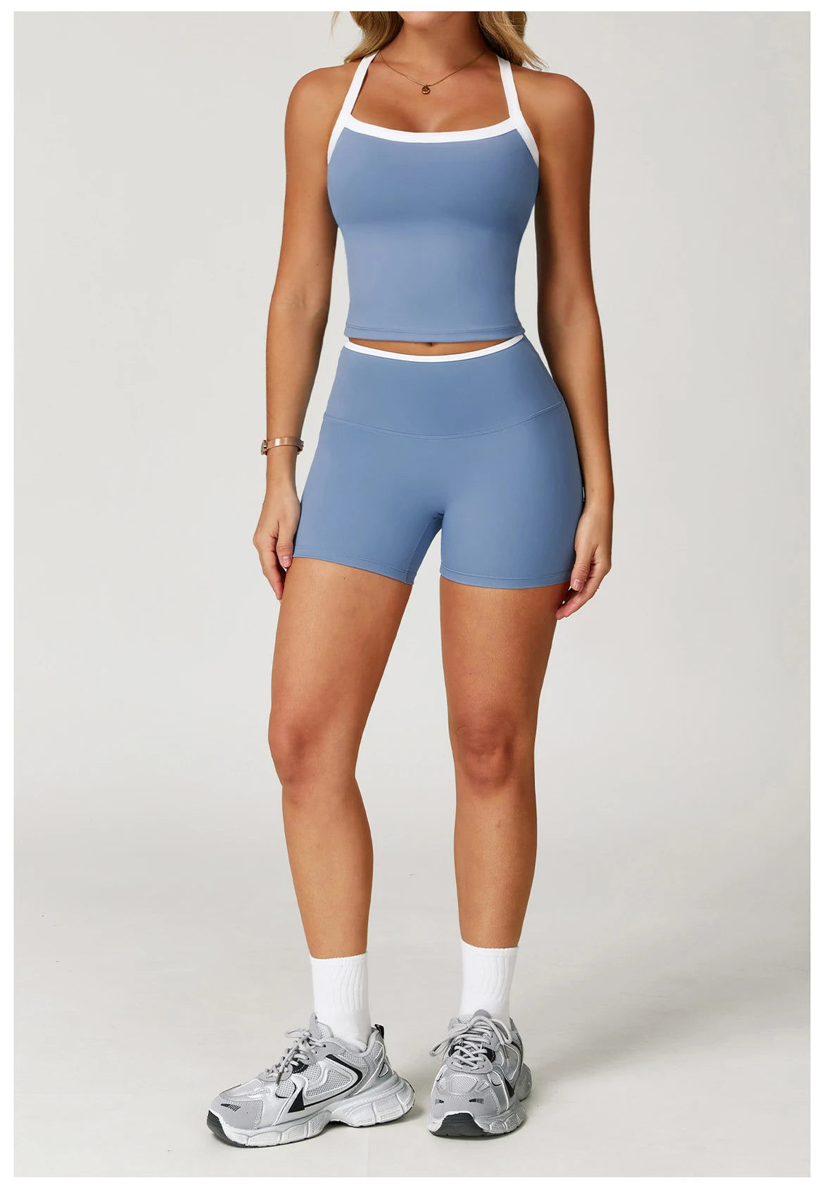 ES LIFESTYLE Women's Clothes 2 Pieces Workout Tracksuit Yoga Set Sportswear Gym Clothing High Waist Bell-bottoms Sexy Fitness Bta Sports Suit