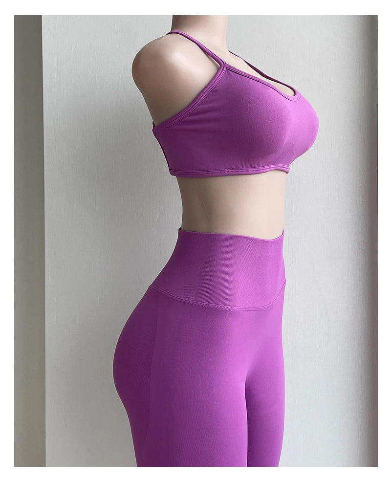 ES LIFESTYLE Women's High Waist Yoga Leggings Seamless High Stretchy Butt Lifting Breathable Sports Pants for Women Gym Leggings