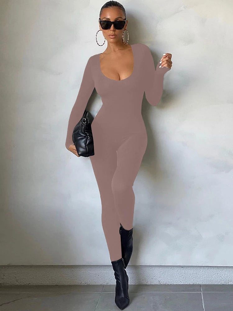 ES LIFESTYLE Knit Slim-Fit Jumpsuit – High Street Autumn Winter | ES Lifestyle