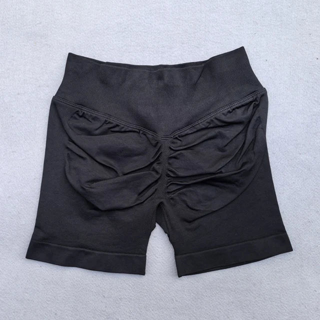 ES LIFESTYLE Shorts Set 2 Pieces Seamless Yoga Set Workout Tracksuit Women Halter Sport Bra And Low Waist Scrunch Bum Gym Shorts Suits