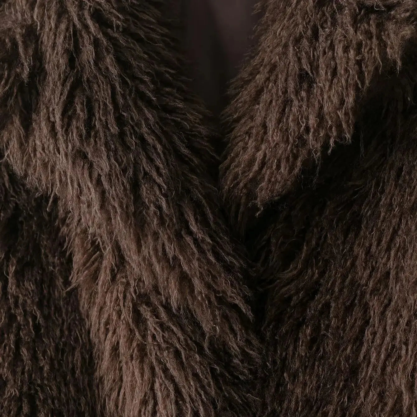 Women Elegant Faux Fur Coat Warm Fluffy Loose Long Sleeve Lapel Jacket Autumn Winter Fashion High Street Lady Outerwear