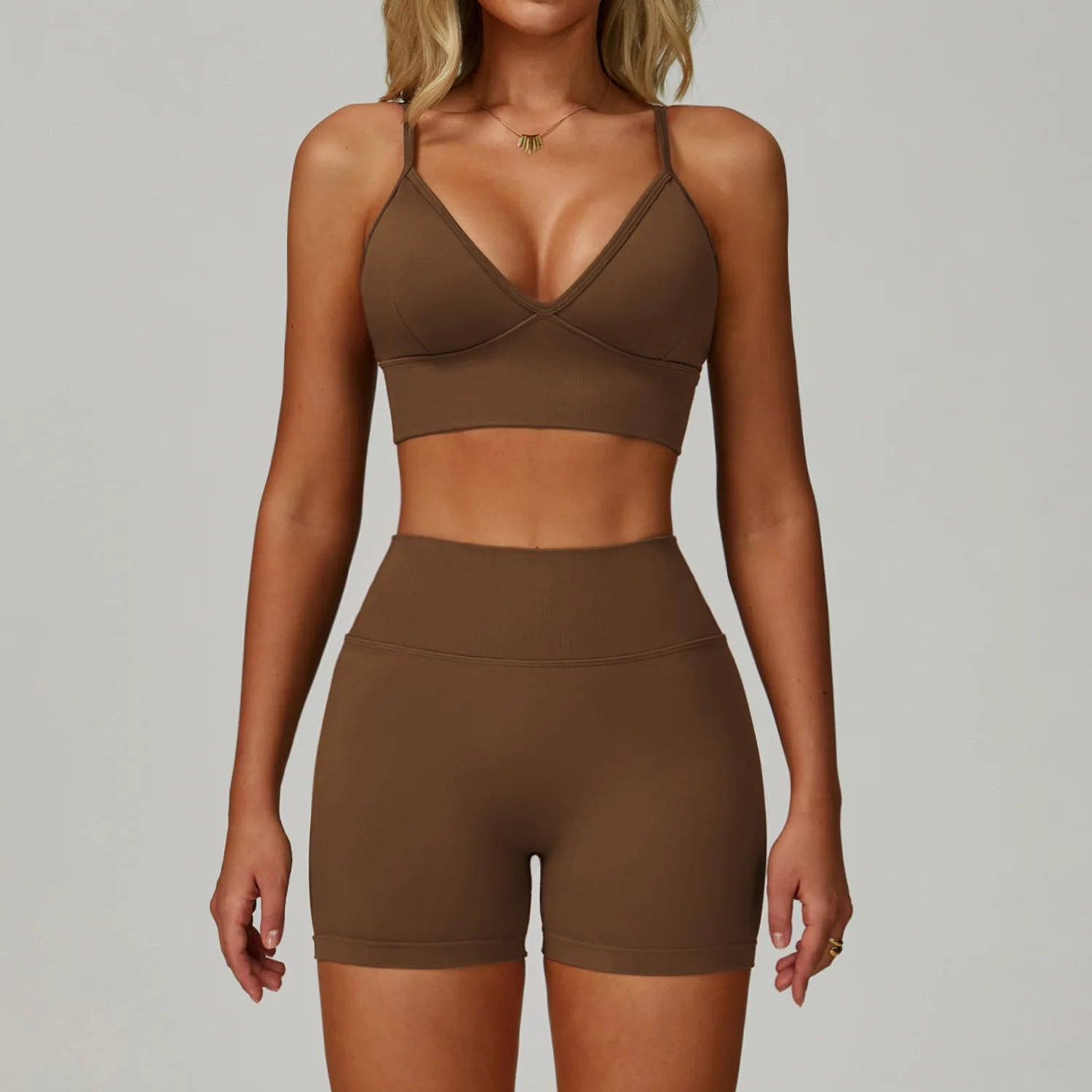 ES LIFESTYLE Seamless Sports Set Women's Fitness 2/3PCS Yoga Suit Sportswear Running Bra Workout Scrunch Butt Leggings Gym Athletic Wear