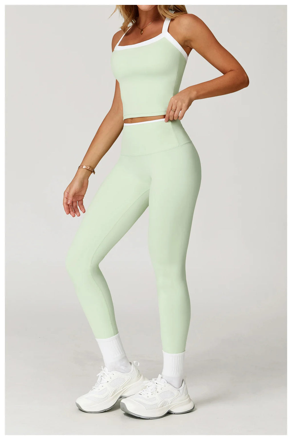 ES LIFESTYLE Women's Clothes 2 Pieces Workout Tracksuit Yoga Set Sportswear Gym Clothing High Waist Bell-bottoms Sexy Fitness Bta Sports Suit