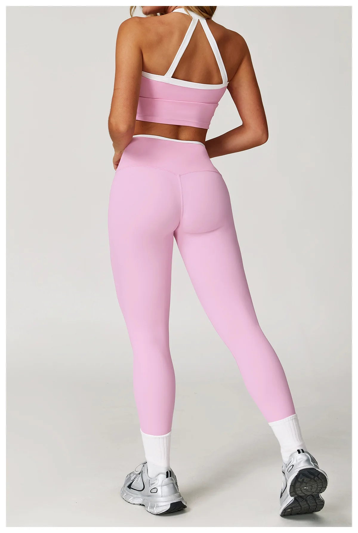 ES LIFESTYLE Women's Clothes 2 Pieces Workout Tracksuit Yoga Set Sportswear Gym Clothing High Waist Bell-bottoms Sexy Fitness Bta Sports Suit