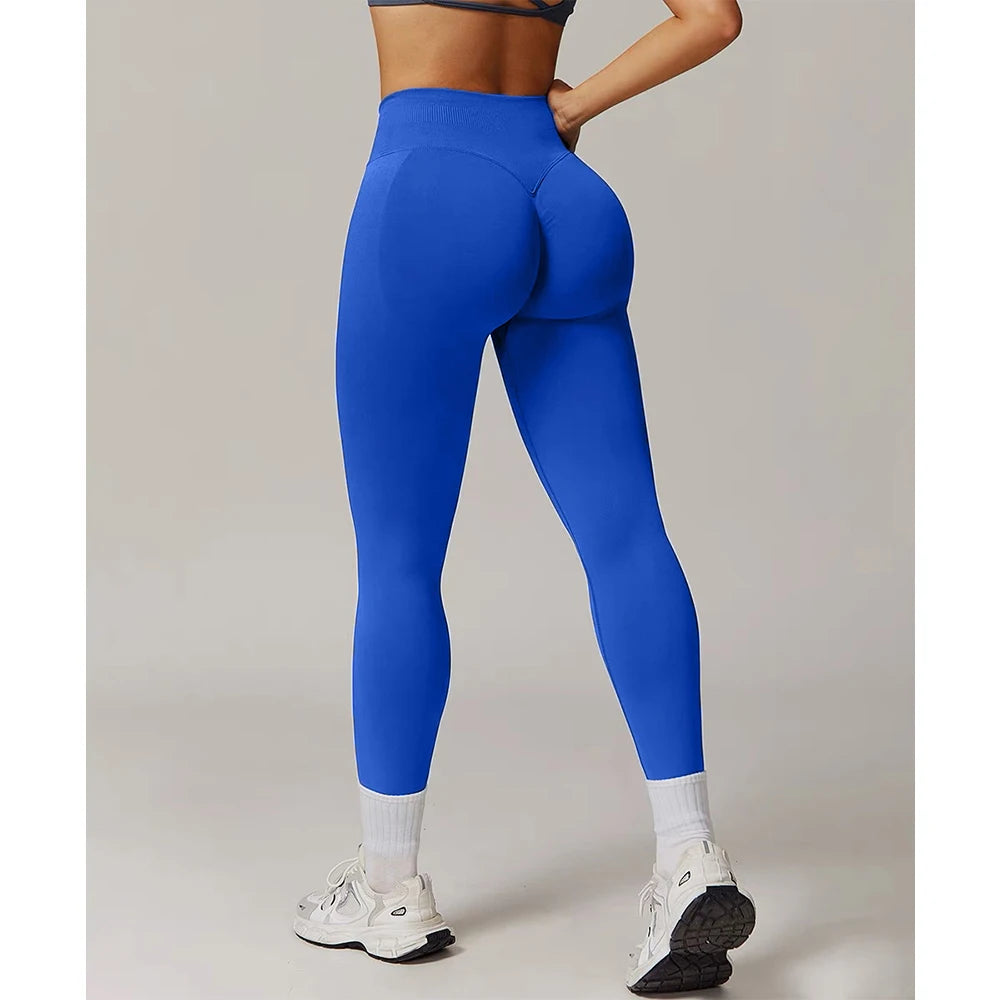 ES LIFESTYLE Women's High Waist Yoga Leggings Seamless High Stretchy Butt Lifting Breathable Sports Pants for Women Gym Leggings