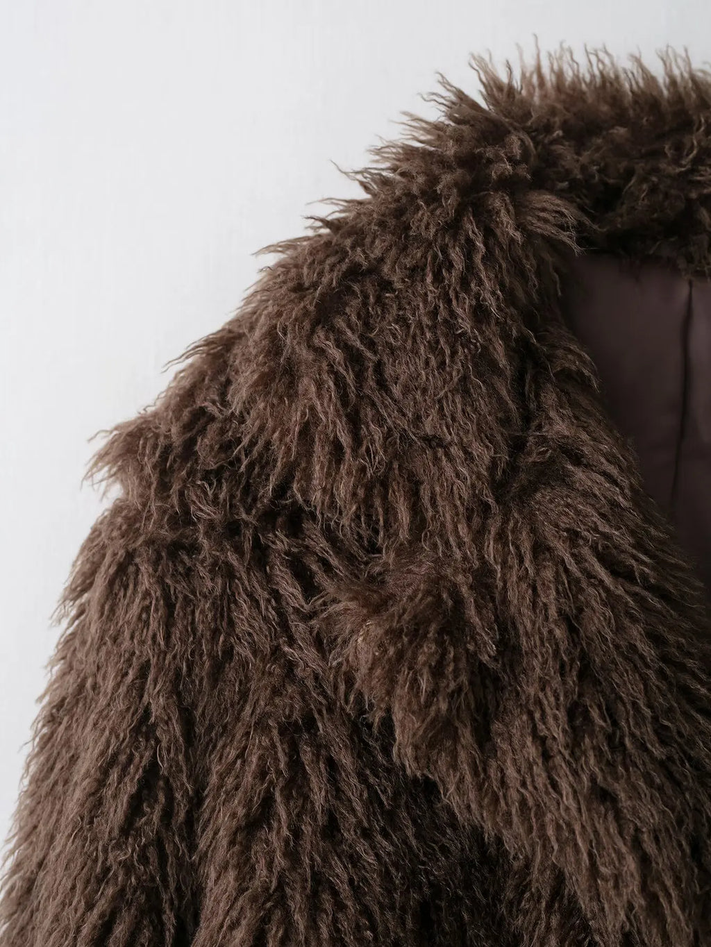 Women Elegant Faux Fur Coat Warm Fluffy Loose Long Sleeve Lapel Jacket Autumn Winter Fashion High Street Lady Outerwear