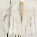 OFTBUY Fluffy Fur Women Fur Coat Eco-friendly New in Winter Long Sleeve Warm Faux Fur Jacket Female Office Lady Chic Outerwear