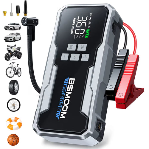 5000A Portable Car Jump Start Battery Power Bank with LED Light Support Start 12V Engine with Storage Case