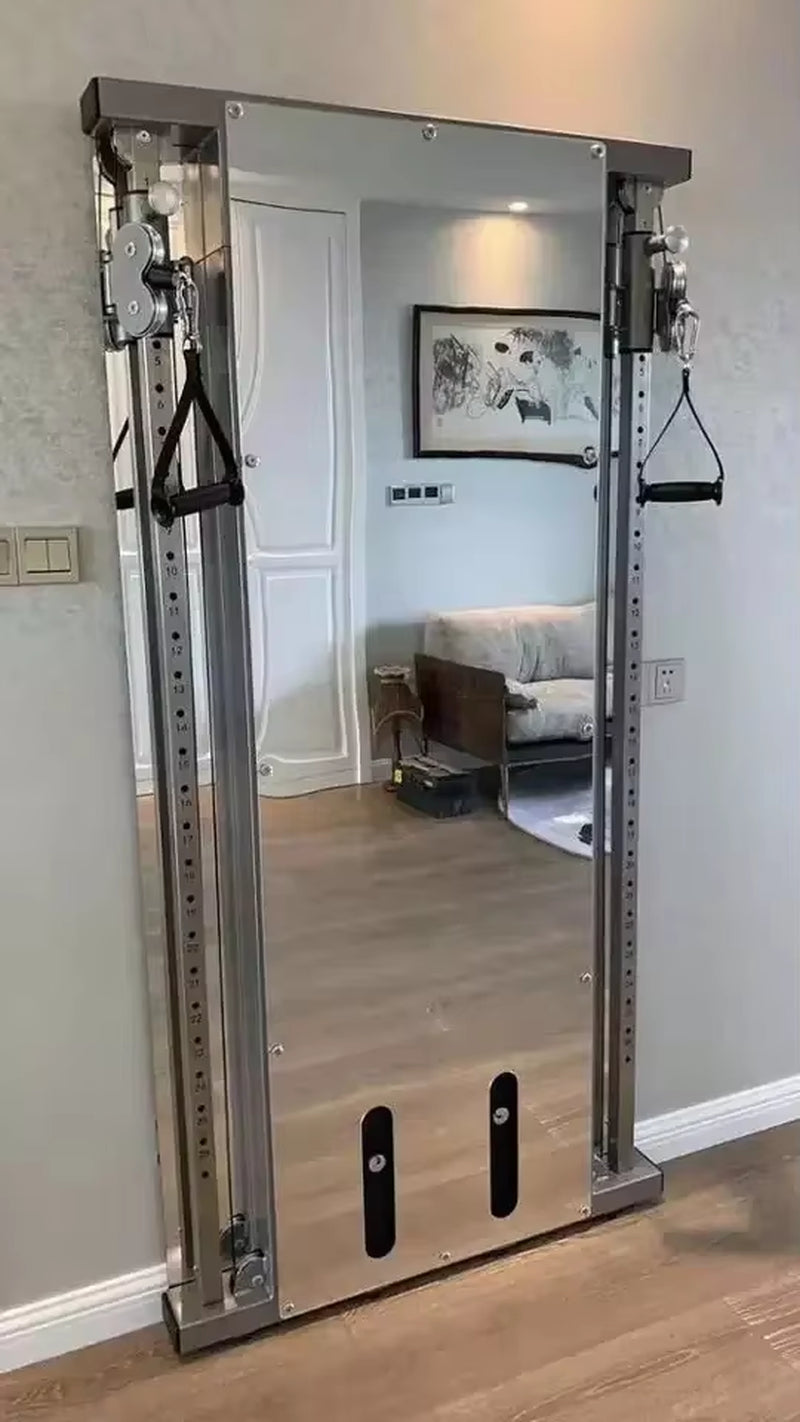 Wall Mounted Functional Trainer Dual Cable Crossover Pulley System Function Trainer Fitness Workout Equipments Strength Training