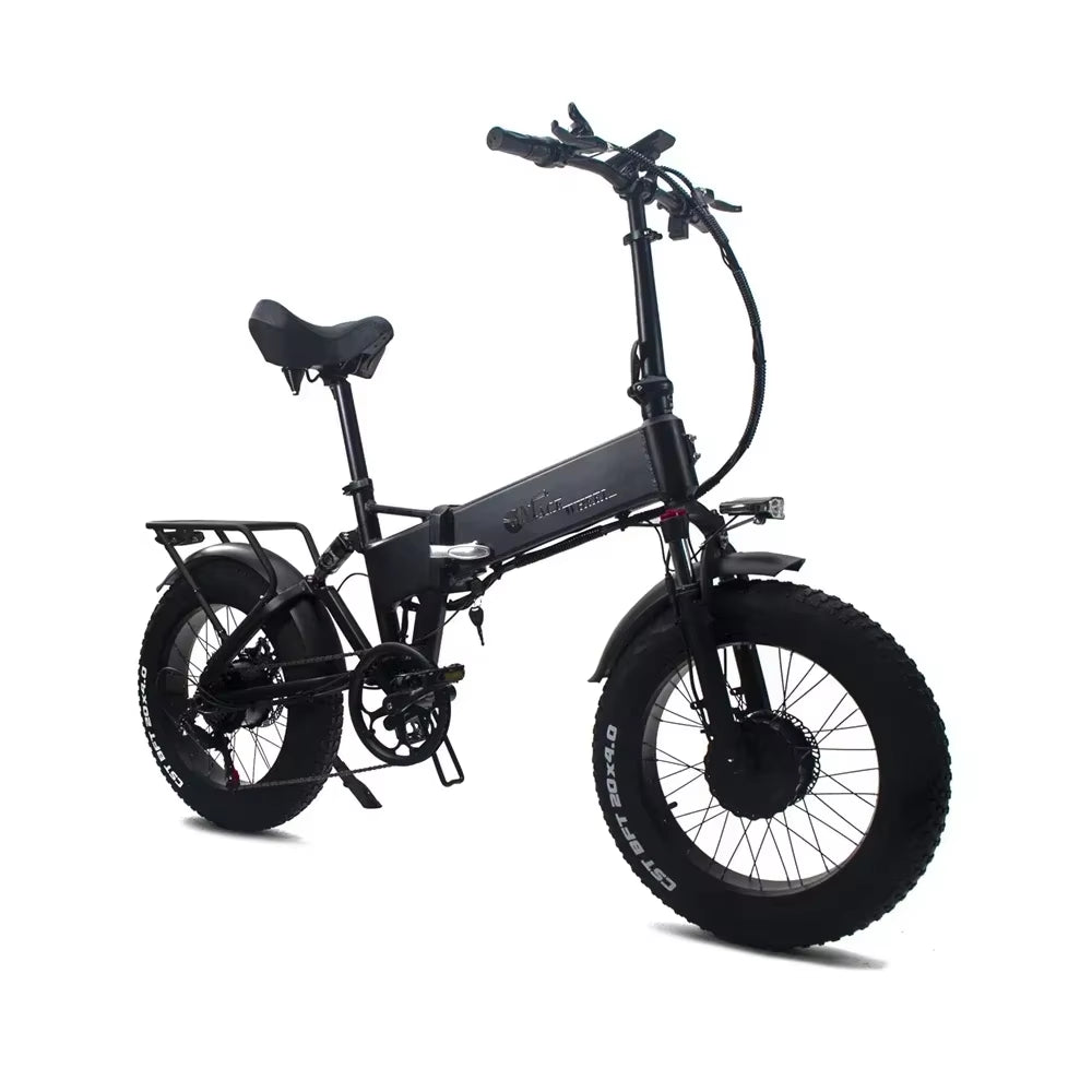E Bike Folding 2000W Dual Motor 48V18AH Hydraulic Brake Electric Bicycle Mountain Snow Adult 20*4.0 Inch Fat Tire Electric Bike