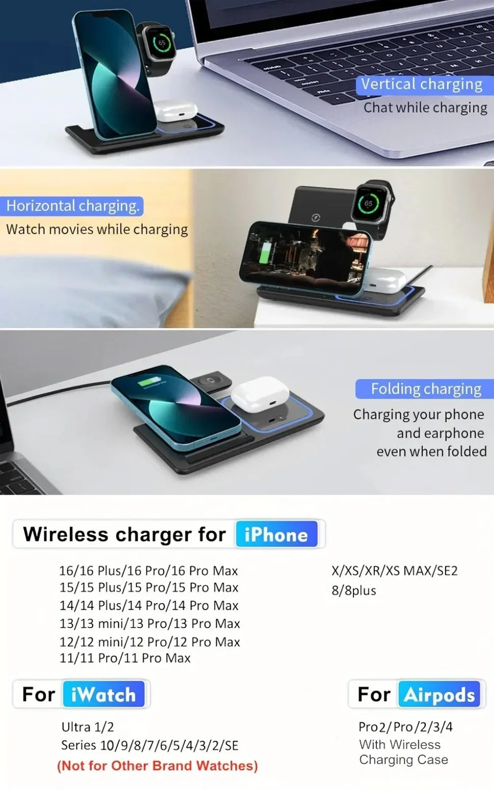 FoldAway 3-in-1 Charger