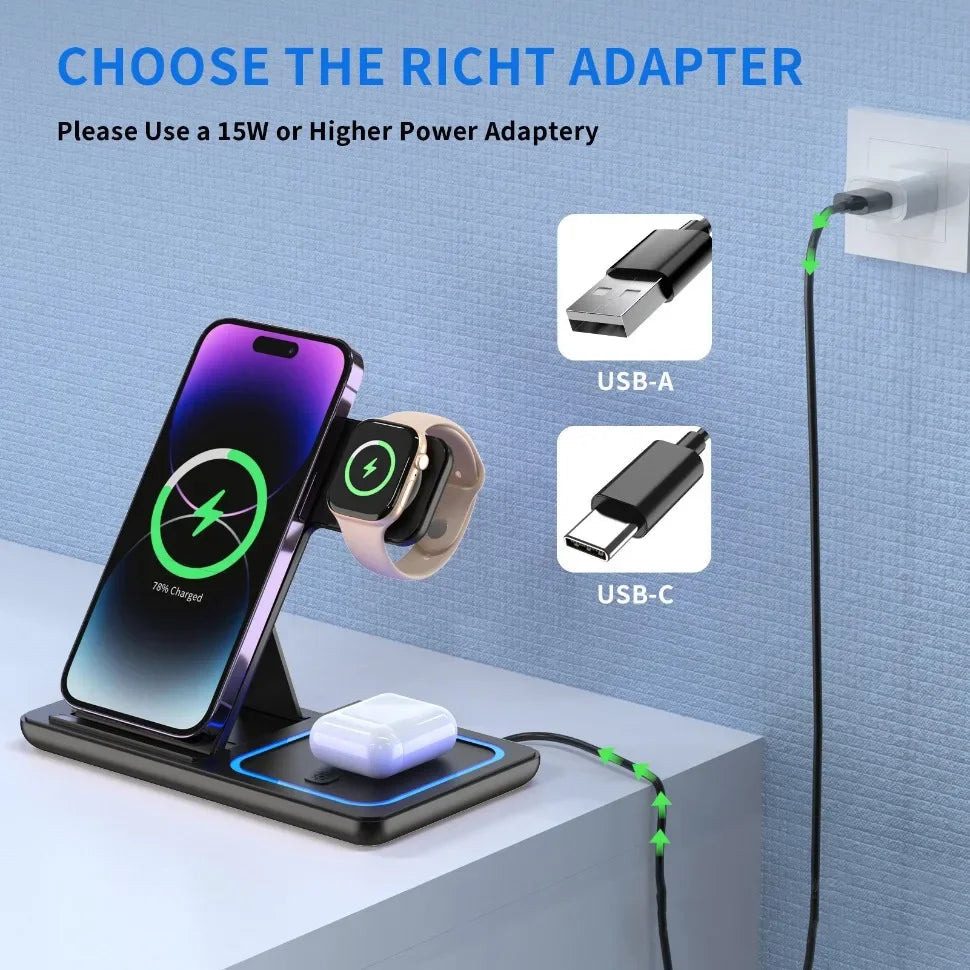 FoldAway 3-in-1 Charger