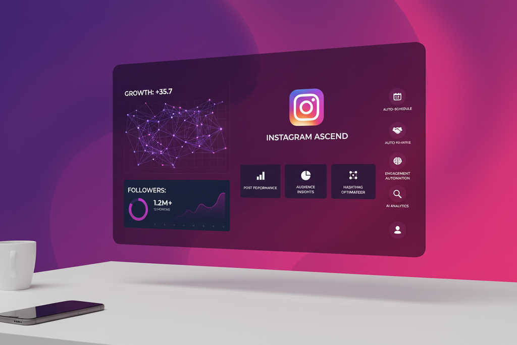 Instagram Ascend with Purple-Pink Gradient
