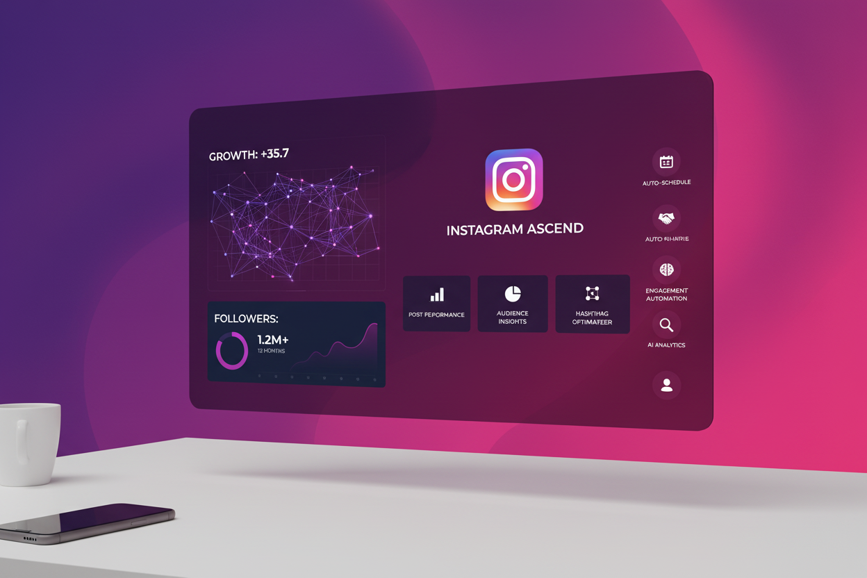 Instagram Ascend with Purple-Pink Gradient
